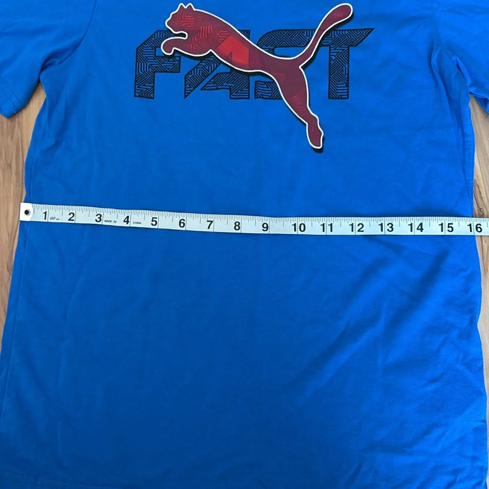 *NWT* Puma Blue Graphic Shirt | Size Boy’s 10/12 - Picture 7 of 7